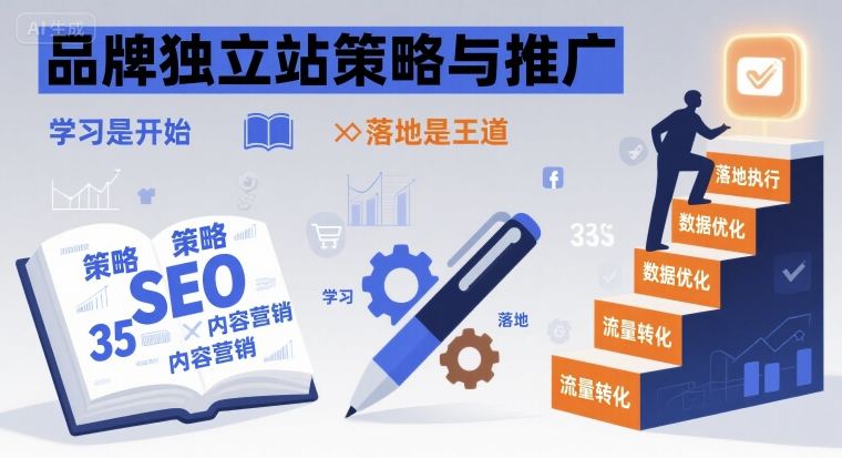 品牌独立站策略与推广，学习是开始，落地是王道-比钱轻创