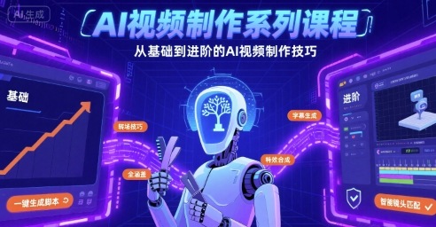 AI视频制作系列课程，从基础到进阶的AI视频制作技巧全涵盖-比钱轻创