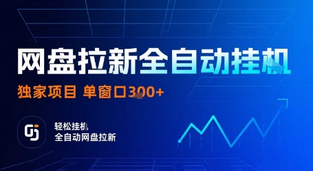 网盘拉新全自动挂G，独家项目，全自动运行完成拉新做任务，单窗口3张+【揭秘】-比钱轻创