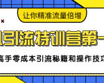 卓凡引流特训营第一期：高手零成本引流秘籍和操作技巧，让你精准流量倍增-比钱轻创