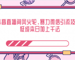 抖音直播间风火轮，暴力微信引流技术，低成本日加上千法-比钱轻创