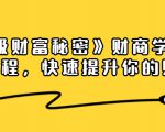 《终极财富秘密》财商学习必修课程，快速提升你的财富（18节视频课）-比钱轻创