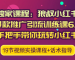 狼叔小红书爆款推广引流训练课6.0，手把手带你玩转小红书-比钱轻创