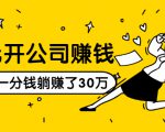 0元开公司赚钱，不花一分钱几天躺赚了30多万，详细操作流程！-比钱轻创