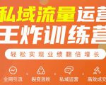 私域流量运营王炸训练营：全网引流+裂变涨粉+私域运营+高效成交-比钱轻创