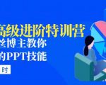 PPT高级进阶特训营:百万粉丝博主教你进阶你的PPT技能(98节课程+PPT素材包)-比钱轻创