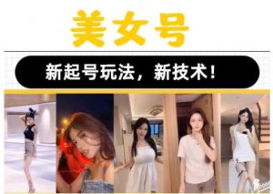 2023抖音快手短视频美女号课程制作玩法教程，美女号搬运新起号玩法，新技术（素材+教程）-比钱轻创