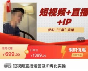 谦四·短视频直播运营及IP孵化实操，80节干货实操分享-比钱轻创