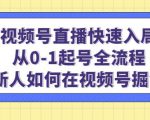 视频号直播快速入局：从0-1起号全流程，新人如何在视频号掘金-比钱轻创
