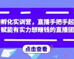 直播孵化实训营，直播手把手起号，赋能有实力想赚钱的直播团队-比钱轻创