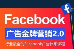 Facebook广告营销体系化教程，Facebook广告金牌营销2.0，行业最全的Facebook广告体系课程-比钱轻创