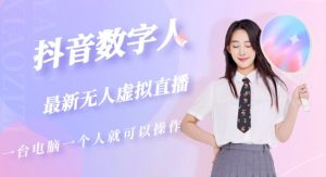 抖音数字人虚拟无人直播间打造（外面收费6000）-比钱轻创