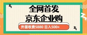 3月最新京东企业购教程，小白可做单人日利润500+撸货项目（仅揭秘）-比钱轻创