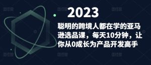 聪明的跨境人都在学的亚马逊选品课，每天10分钟，让你从0成长为产品开发高手-比钱轻创