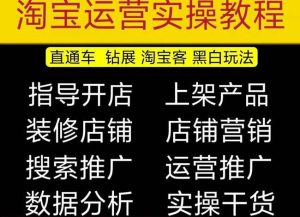 2023淘宝开店教程0基础到高级全套视频网店电商运营培训教学课程-比钱轻创