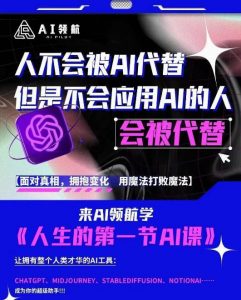 AI领航-人生第一节AI课，拉开你与普通工作者的距离！30位AI领域极客，汇集1000小时Al心得-比钱轻创