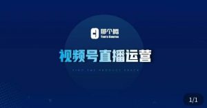 那个腾·视频号直播运营，​视频号直播推流逻辑/流量渠道解析/直播起号攻略/直播实操技巧-比钱轻创