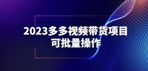 2023多多视频带货项目，可批量操作【保姆级教学】【揭秘】-比钱轻创