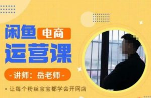 岳老师·闲鱼电商运营课，让每个粉丝宝宝都学会开网店-比钱轻创
