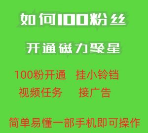最新外面收费398的快手100粉开通磁力聚星方法操作简单秒开-比钱轻创