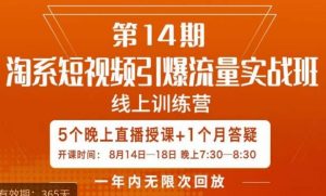 南掌柜·淘系短视频引爆流量实战班，​短视频是一个没有天花板的流量入口-比钱轻创