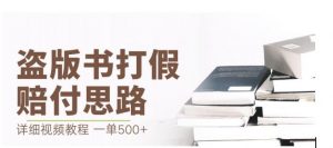 最新盗版书赔付打假项目，一单利润500+【详细玩法视频教程】【仅揭秘】-比钱轻创