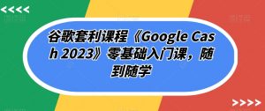 谷歌套利课程《Google Cash 2023》零基础入门课,随到随学-比钱轻创