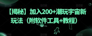 【揭秘】加入200+潮玩宇宙新玩法(附软件工具+教程)-比钱轻创