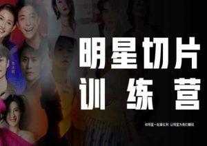 王子·明星切片线上训练营（2023），和明星一起拿红利，让明星为我们赚钱-比钱轻创