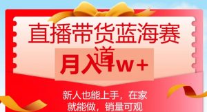 直播带货蓝海赛道,新人也能上手,在家就能做,销量可观,月入1w【揭秘】-比钱轻创
