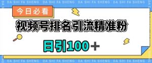 视频号引流精准粉,日引100+,流量爆炸【揭秘】-比钱轻创
