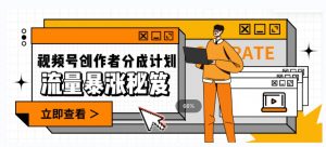 一条视频收益3000+，一条作品涨粉2000+，视频号流量爆炸·的秘籍-比钱轻创