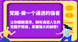 觉醒-做一个通透的强者，让你醍醐灌顶，拥有通透人生的觉醒开悟课，掌握强大的秘密！-比钱轻创