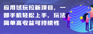 应用试玩拉新项目，一部手机轻松上手，玩法简单高收益可持续性【揭秘】-比钱轻创