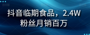 抖音临期食品项目，2.4W粉丝月销百万【揭秘】-比钱轻创
