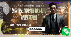 矩阵刷爆微信蝴蝶号创作者分成计划收益的新玩法，日入2000+【揭秘】-比钱轻创