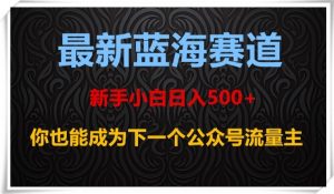最新蓝海赛道，新手小白日入500+，你也能成为下一个公众号流量主【揭秘】-比钱轻创