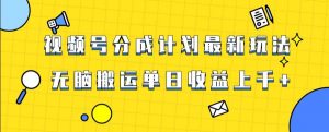 视频号最新爆火赛道玩法，只需无脑搬运，轻松过原创，单日收益上千【揭秘】-比钱轻创