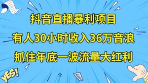 抖音直播暴利项目，有人30小时收入36万音浪，公司宣传片年会视频制作，抓住年底一波流量大红利【揭秘】-比钱轻创