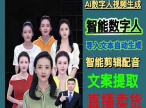 伍老师Ai数字人快速剪辑制作以及变现视频课-比钱轻创