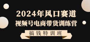 2024年风口赛道视频号电商带货训练营搞钱特训班，带领大家快速入局自媒体电商带货-比钱轻创