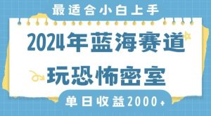 2024年蓝海赛道玩恐怖密室日入2000+，无需露脸，不要担心不会玩游戏，小白直接上手，保姆式教学【揭秘】-比钱轻创