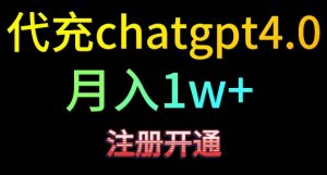 代充chatgpt4,日入500+,精准引流,暴力变现【揭秘】-比钱轻创