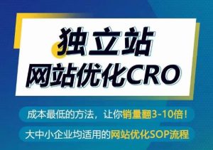 独立站网站优化CRO，成本最低的方法，让你销量翻3-10倍-比钱轻创