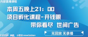 4.26日内部回放课程《项目孵化-开钱眼》赚钱的底层逻辑【揭秘】-比钱轻创
