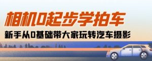 相机0起步学拍车:新手从0基础带大家玩转汽车摄影(18节课)-比钱轻创