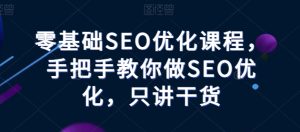 零基础SEO优化课程，手把手教你做SEO优化，只讲干货-比钱轻创
