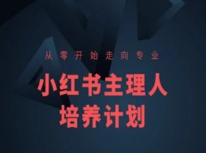 小红书课程简化版,从零开始走向专业,小红书主理人培养计划-比钱轻创