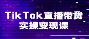 TikTok直播带货实操变现课:系统起号、科学复盘、变现链路、直播配置、小店操作流程、团队搭建等。-比钱轻创
