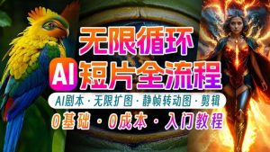 AI剪辑无限循环画面：新手轻松月入上万的秘技【揭秘】-比钱轻创
